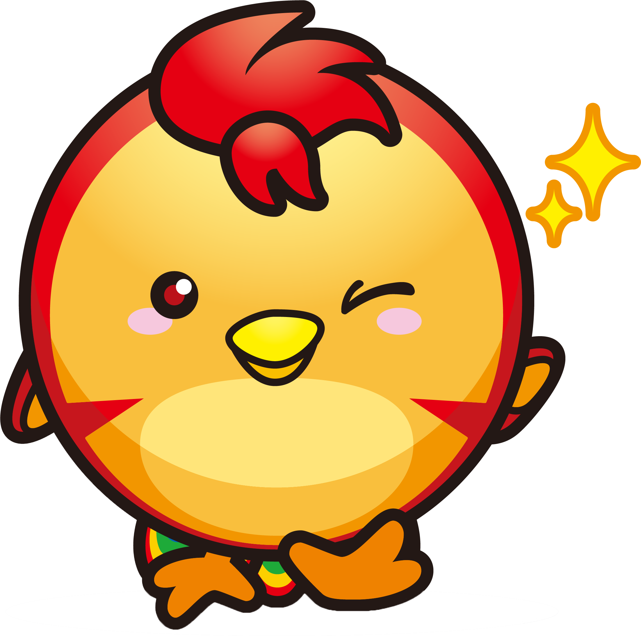 ウインクしているラッピー君